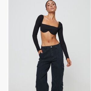 Princess Polly Black and White Top